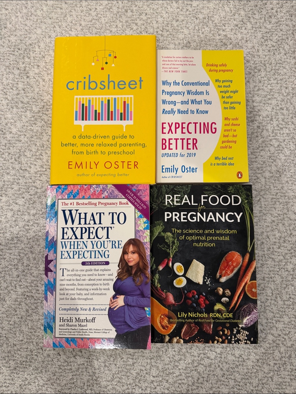 Set of 4 Pregnancy & Parenting Books - Yellow, White, Black Covers